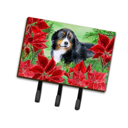 Carolines Treasures Bernese Mountain Dog Poinsettas Leash or Key Holder CK1294TH68